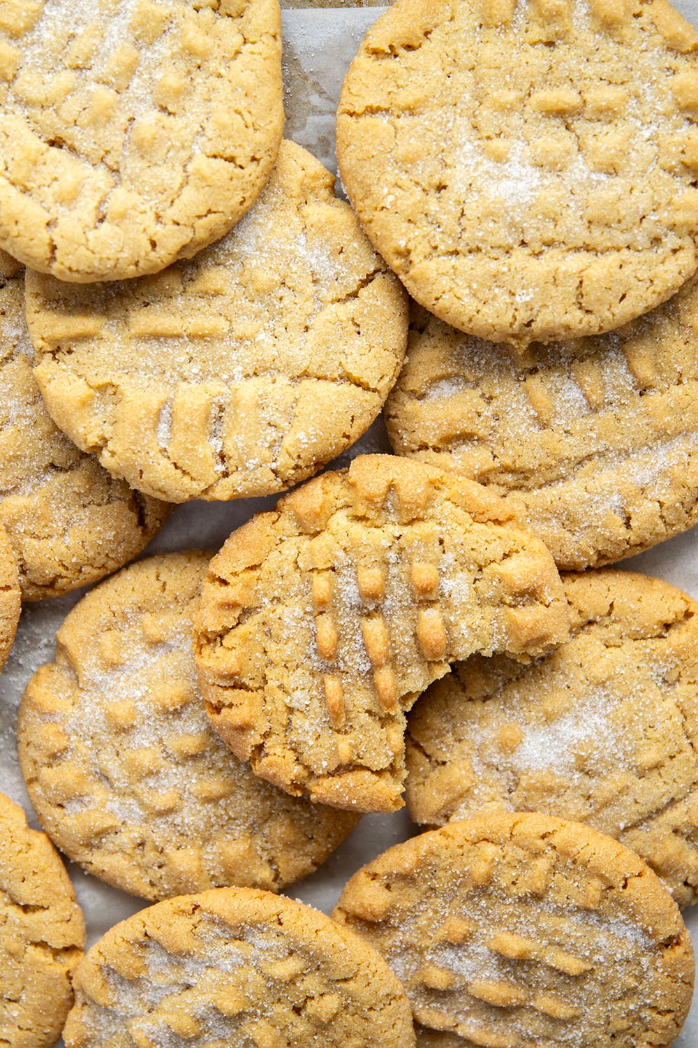 These crispy peanut butter cookies feature perfectly crisp edges with soft centers and have an unbeatable nostalgic taste!