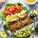 Crispy Chickpea Cobb Salad with Shallot Dressing
