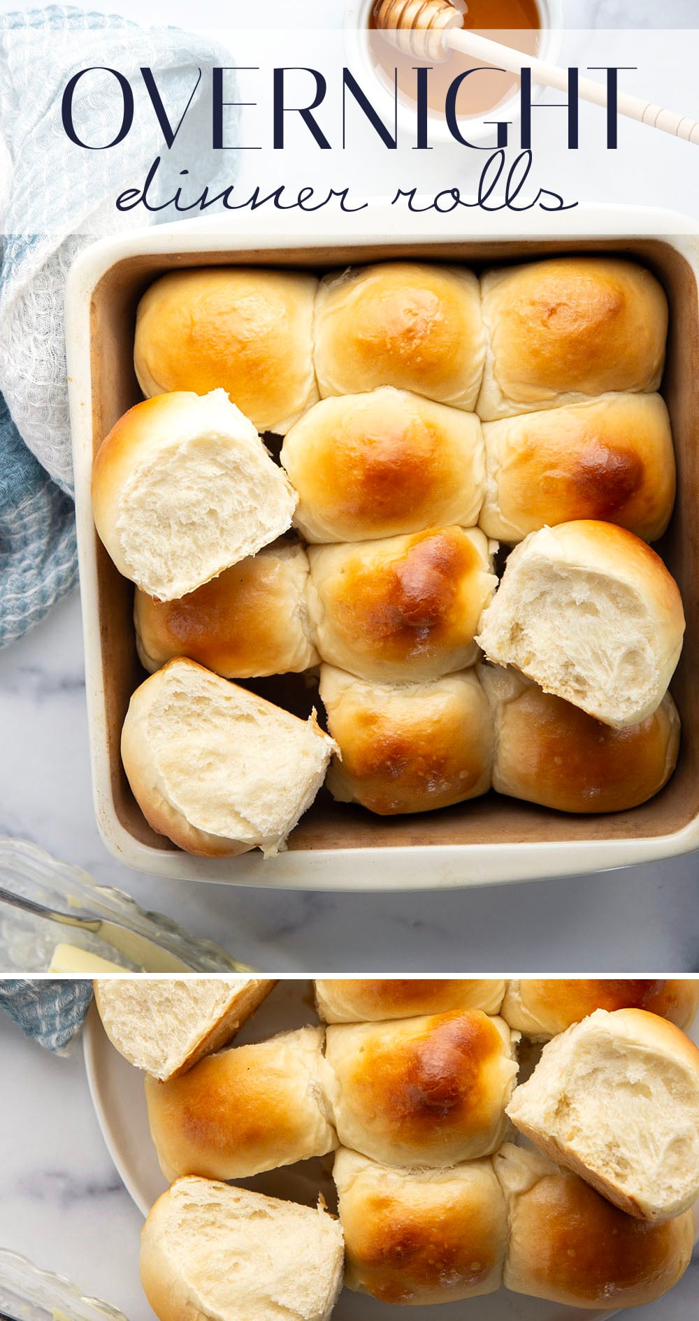 Perfect for any dinner, these pillow-soft overnight dinner rolls chill overnight in the refrigerator for easy baking the next day and their homemade flavor can't be beat!