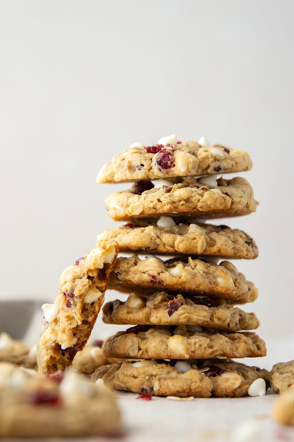 Soft, chewy, and loaded with rich white chocolate and dried cranberries, these cranberry white chocolate oatmeal cookies are quick to whip up and an easy cookie for the holidays.