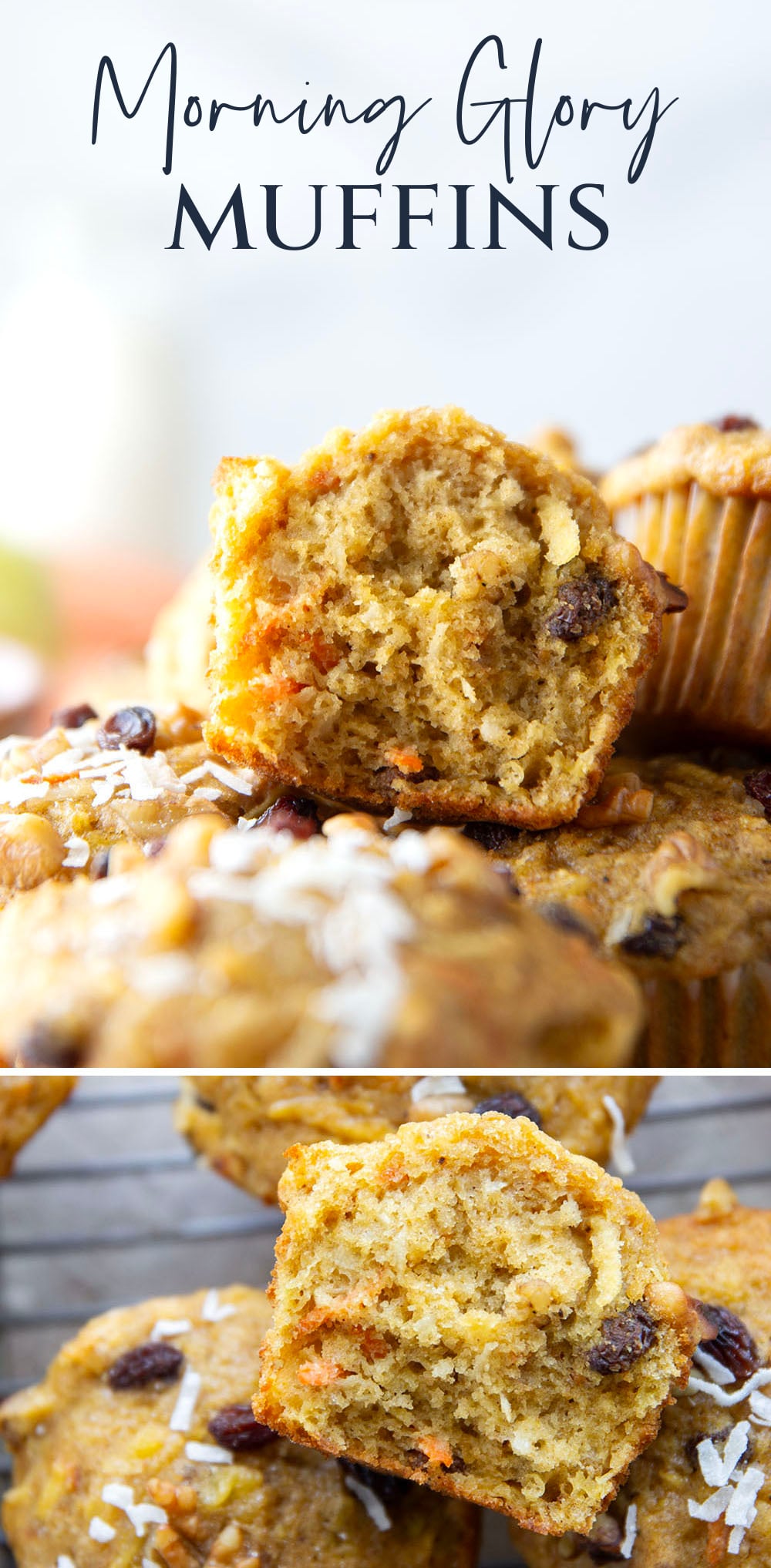 Super soft inside and loaded with all kinds of nourishing goodness, these morning glory muffins are the best way to wake up!