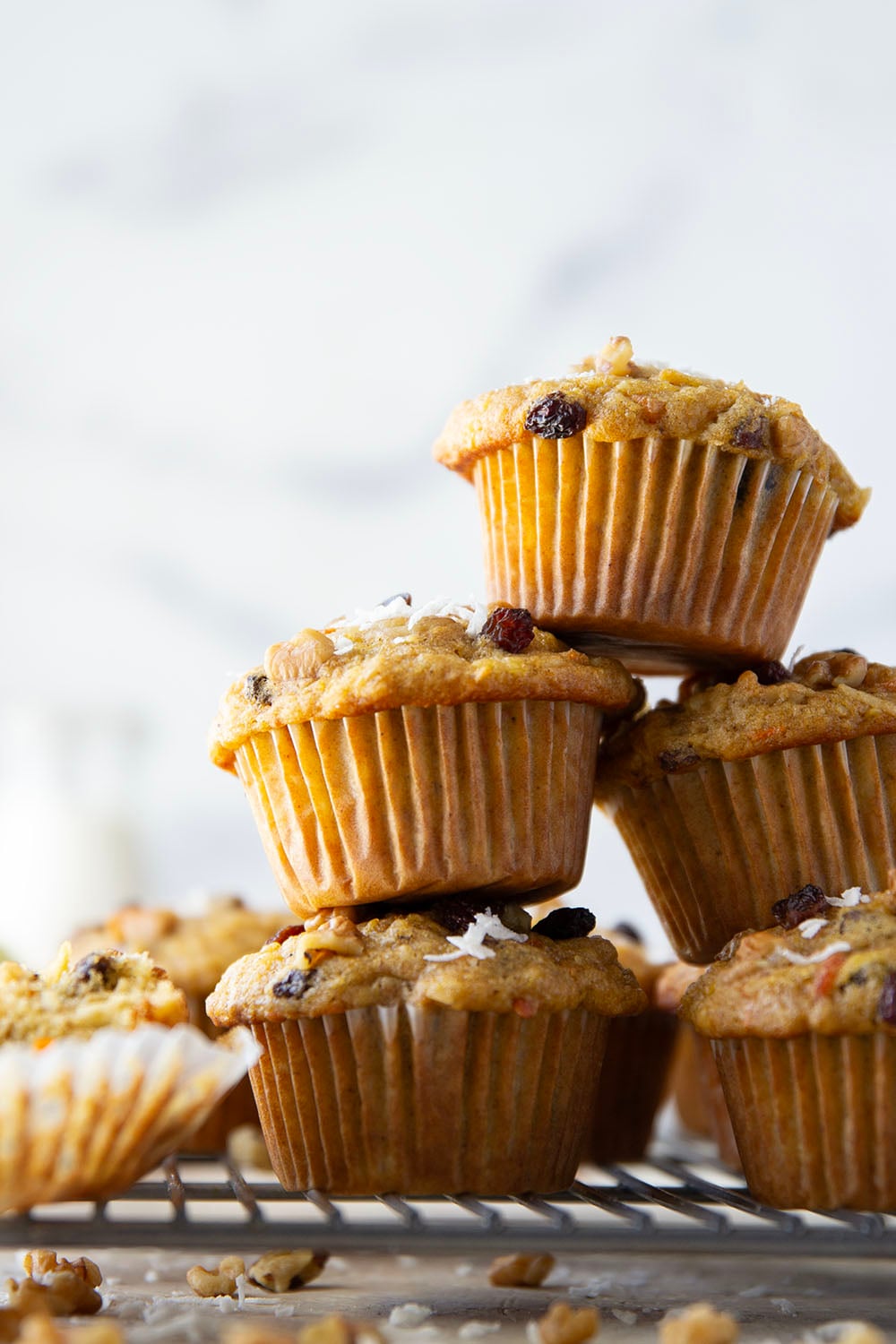 Super soft inside and loaded with all kinds of nourishing goodness, these morning glory muffins are the best way to wake up!