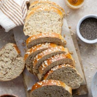 This homemade multigrain bread is packed with all kinds of hearty grains and incredibly soft in texture at the same time! Ideal for toast, sandwiches, or pairing alongside soup for dipping.