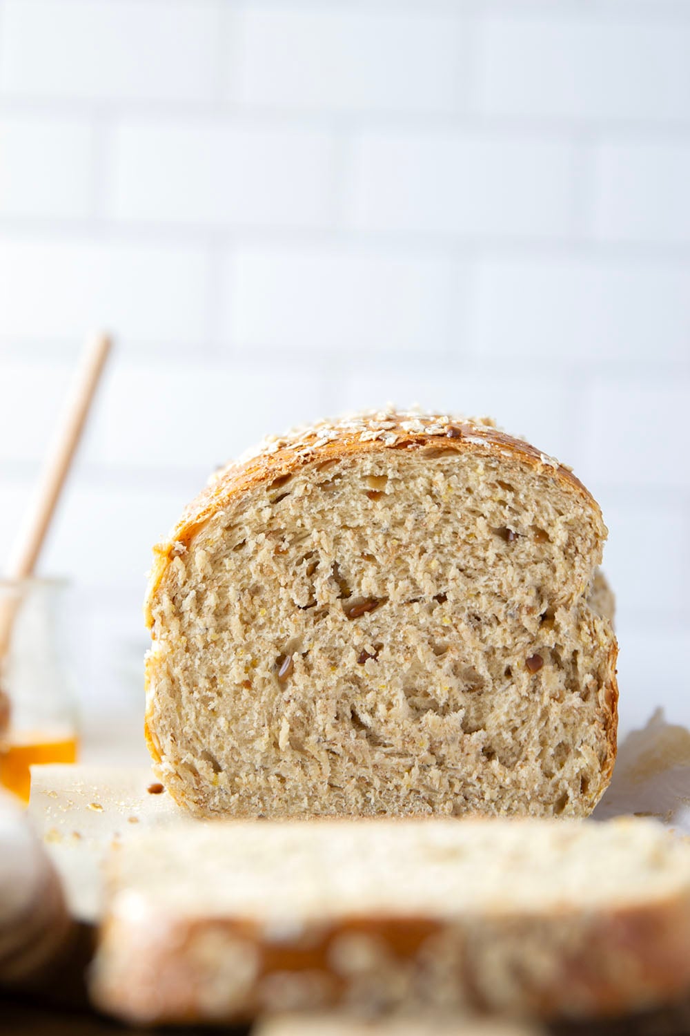 This homemade multigrain bread is packed with all kinds of hearty grains and incredibly soft in texture at the same time! Ideal for toast, sandwiches, or pairing alongside soup for dipping.