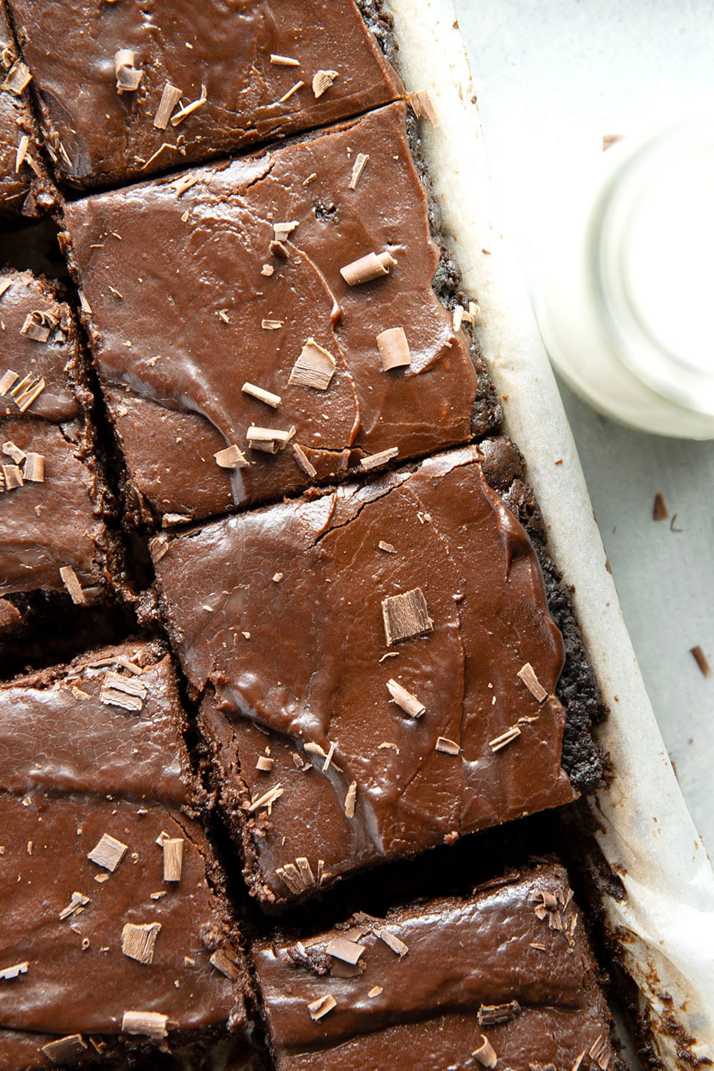 This classic chocolate sheet cake is always a hit at parties! Supremely moist, heavy on the chocolate, and frosted in a silky chocolate fudge frosting.