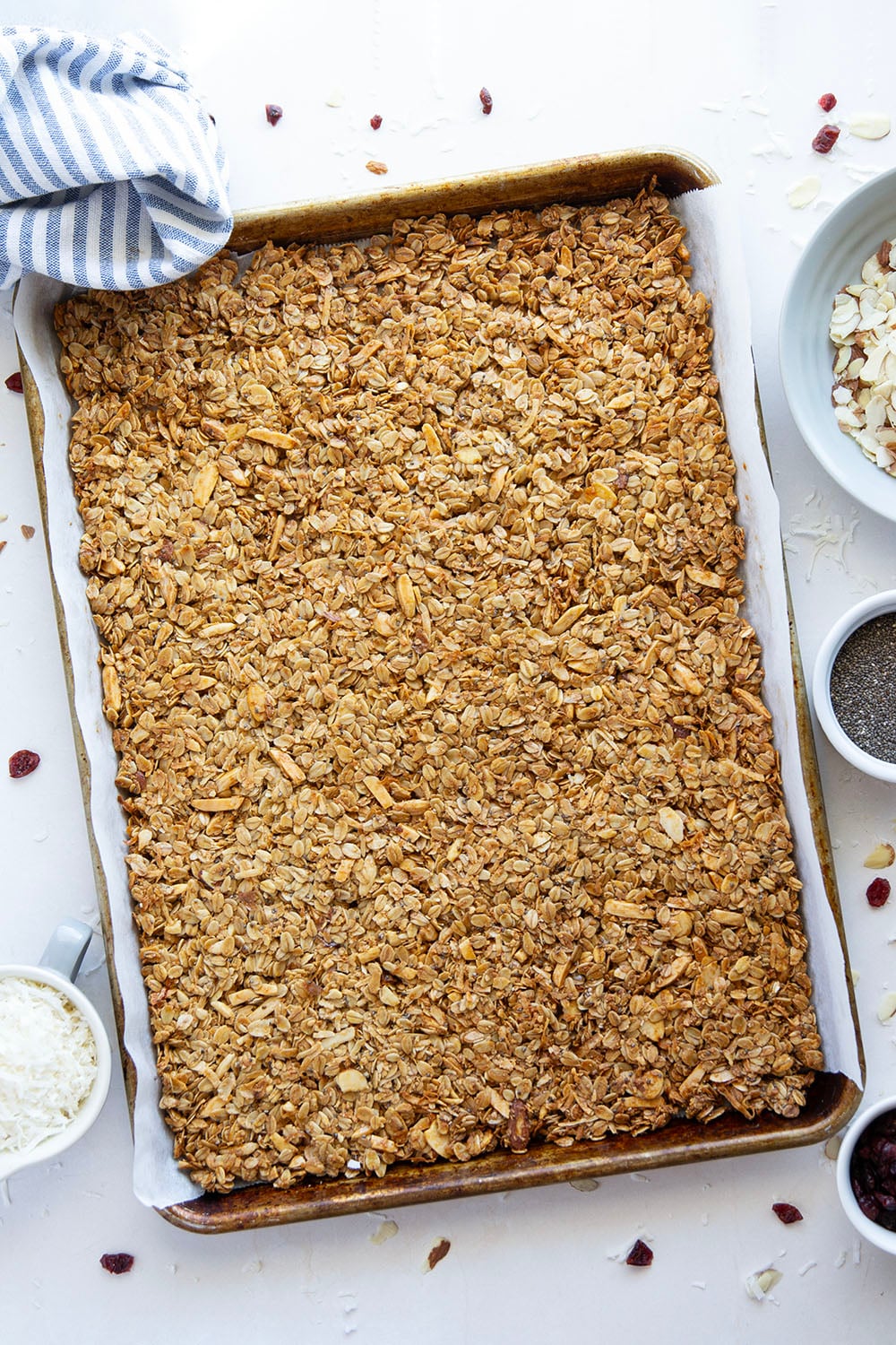 Featuring huge, crunchy clusters with lots of almond flavor, these almond granola clusters are easy to make and better than any packaged granola!