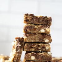 Loaded with two kinds of chocolate and lots of toasted nuts, these soft and chewy chocolate chip blondies truly are the ultimate! You won't believe how easy they are to make.