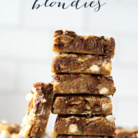 Loaded with two kinds of chocolate and lots of toasted nuts, these soft and chewy chocolate chip blondies truly are the ultimate! You won't believe how easy they are to make.