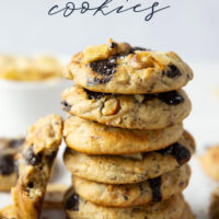 Jam-packed with toasted walnuts, banana, and gooey chocolate chunks, these chunky monkey cookies are a riff on the classic Ben & Jerry's ice cream and are sure to become a cookie jar staple!