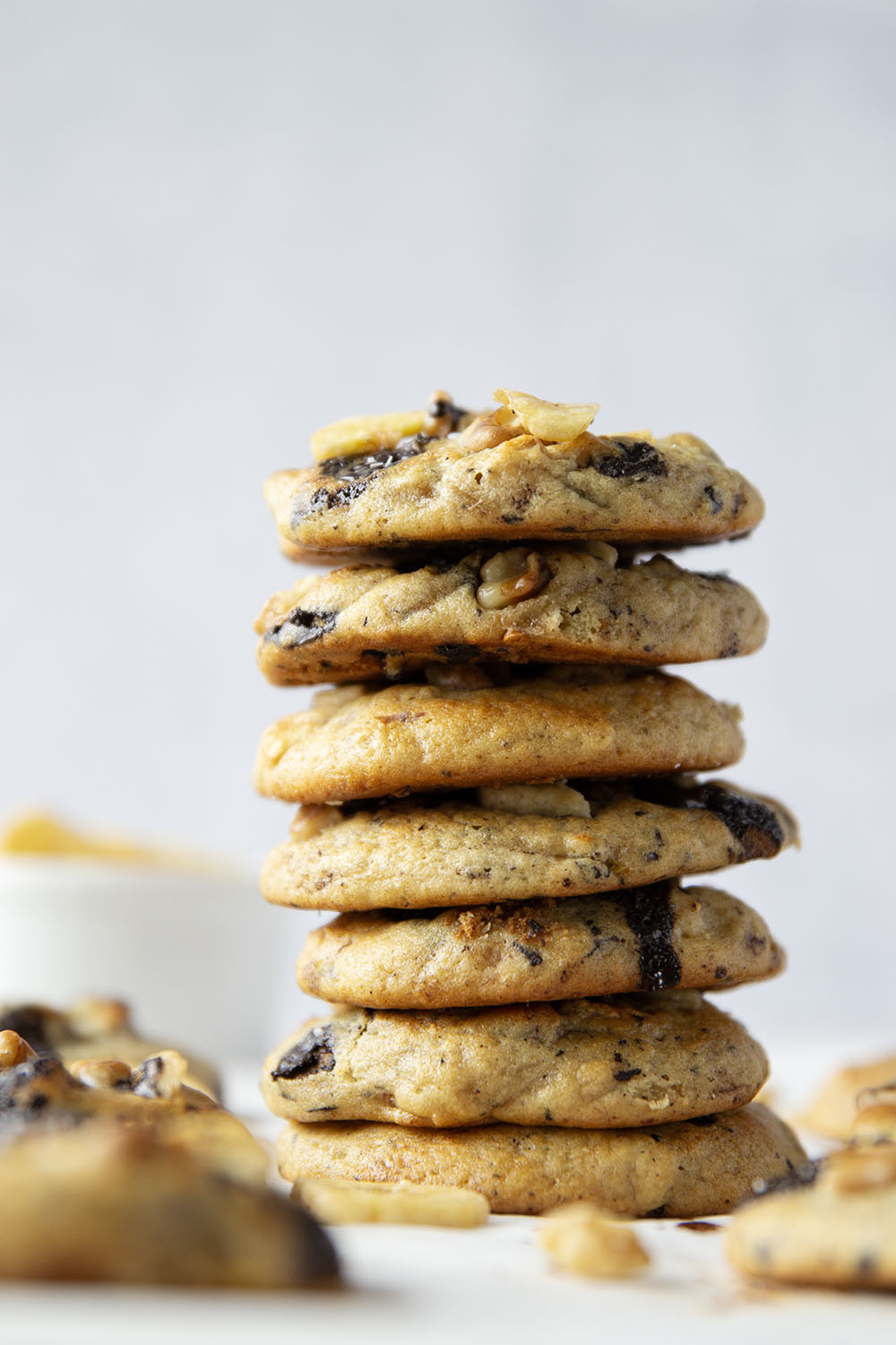 Jam-packed with toasted walnuts, banana, and gooey chocolate chunks, these chunky monkey cookies are a riff on the classic Ben & Jerry's ice cream and are sure to become a cookie jar staple!