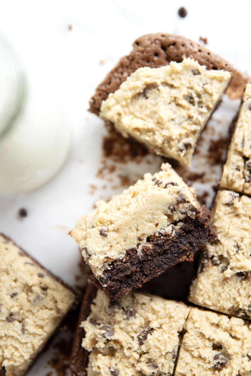 Layers of fudgy brownie and rich cookie dough collide in these ultimate cookie dough brownies!