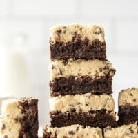 Layers of fudgy brownie and rich cookie dough collide in these ultimate cookie dough brownies!
