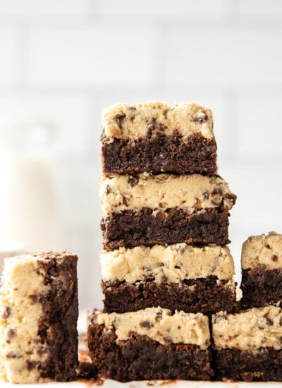 Layers of fudgy brownie and rich cookie dough collide in these ultimate cookie dough brownies!