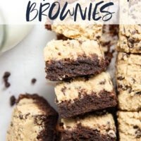 Layers of fudgy brownie and rich cookie dough collide in these ultimate cookie dough brownies!