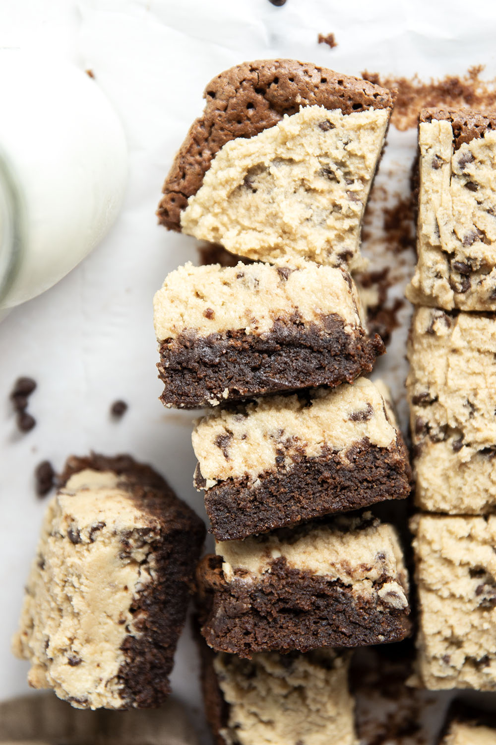 Layers of fudgy brownie and rich cookie dough collide in these ultimate cookie dough brownies!