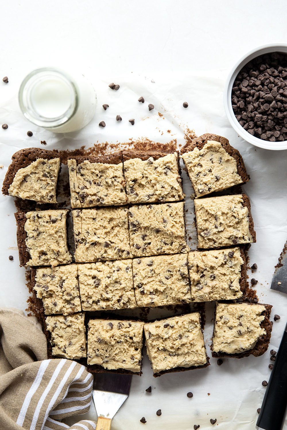 Layers of fudgy brownie and rich cookie dough collide in these ultimate cookie dough brownies!