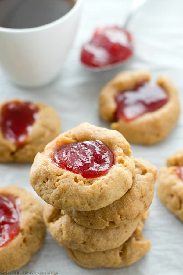 Jam Shortbread Thumbprint Cookies