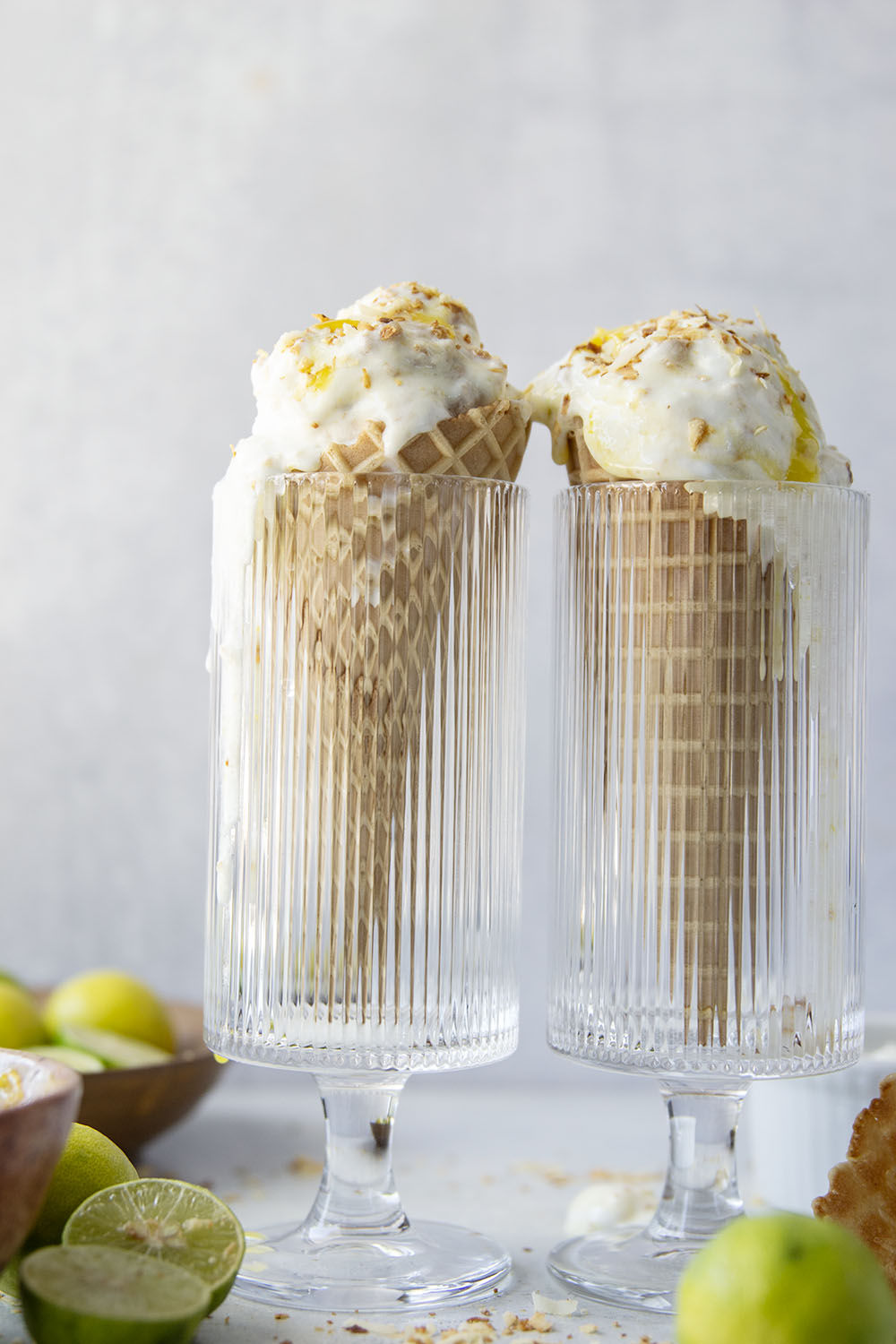 This key lime pie ice cream features homemade key lime curd, graham cracker cookie bits, and coconut milk for the ultimate scoop of creamy tropical heaven.
