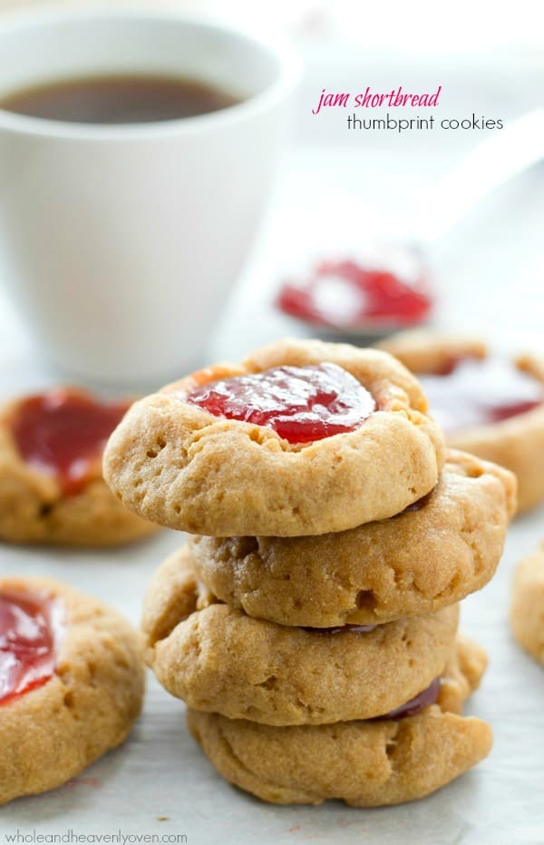 Jam Shortbread Thumbprint Cookies