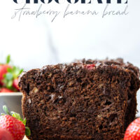 A double whammy of chocolate and juicy strawberries come together in this indulgent chocolate strawberry banana bread. You can't help but go back for another slice!