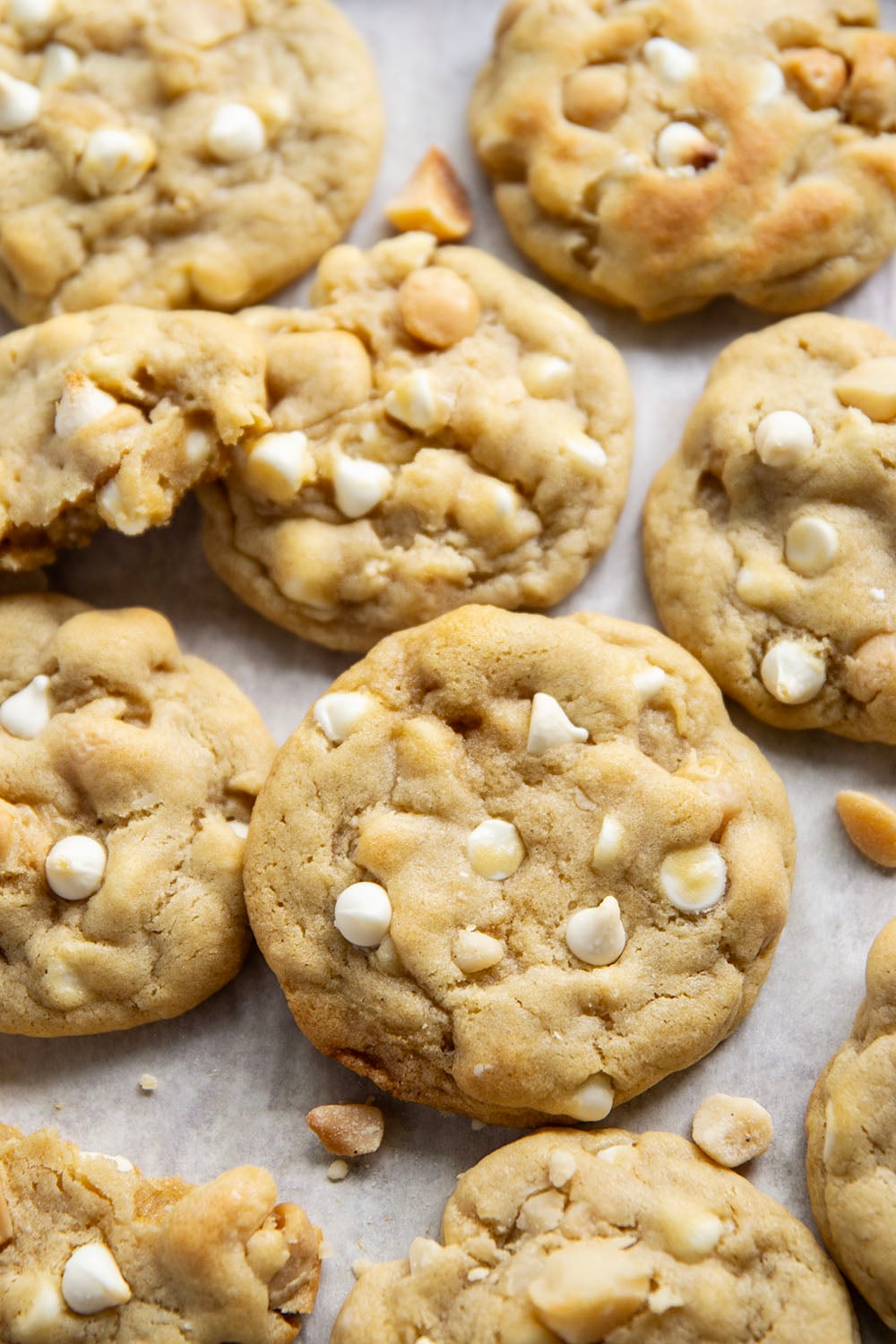 Supremely thick, chewy, and loaded with the classic combo of rich white chocolate and buttery macadamia nuts, these white chocolate macadamia nut cookies are a cookie jar keeper!