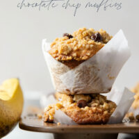 These banana chocolate chip muffins feature the texture you love about banana bread in muffin form along with lots of gooey chocolate and a to-die-for buttery streusel on top.