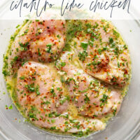 Marinated for hours in a flavorful fresh lime and cilantro marinade and then thrown on the grill, this grilled cilantro lime chicken is impossibly juicy and will quickly become a grill staple!