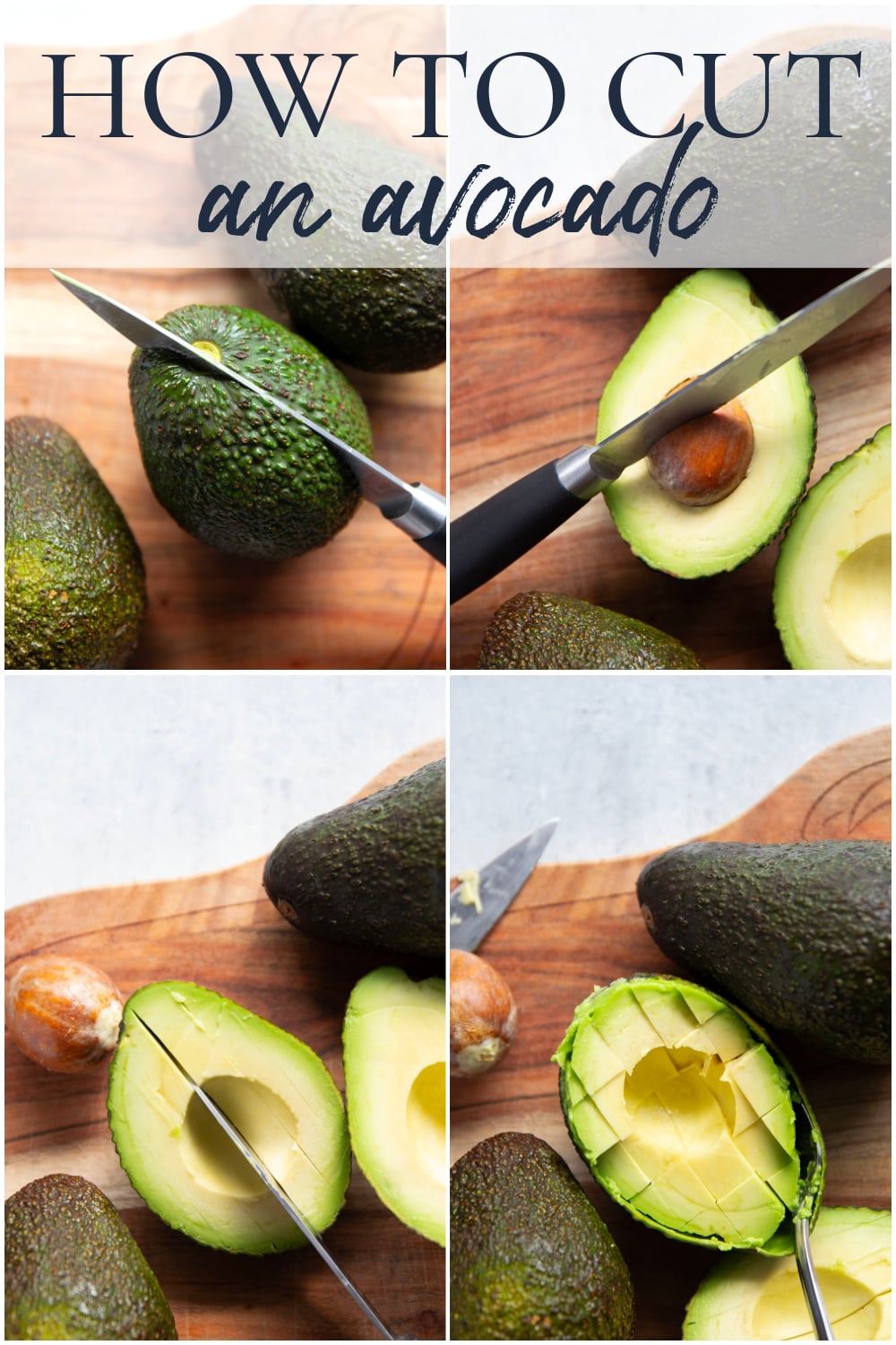 Learn how to cut an avocado easily and quickly every time with this simple step-by-step photo tutorial!