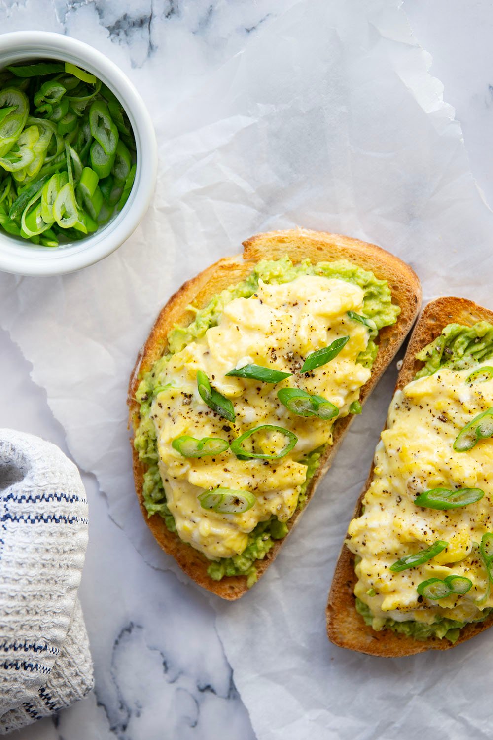 Learn all the secrets to making perfectly creamy scrambled eggs with this simple recipe and a few easy techniques!