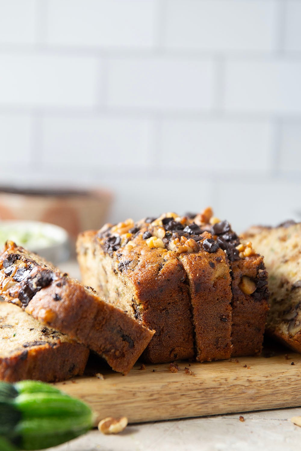 This dark chocolate zucchini bread is so moist and exploding with gooey dark chocolate chunks, you won't believe it's on the healthier side!