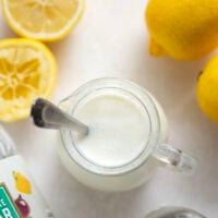 Out of buttermilk? No need to run to the store when you can easily make your own with only two ingredients in less than ten minutes!