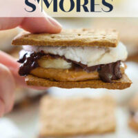 Layered with banana slices, creamy peanut butter, gooey chocolate, and toasted marshmallows, no one will be able to resist these peanut butter banana s'mores!