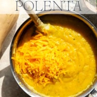 Sharp melted cheddar cheese and creamy homemade butternut squash puree make an incredible fall pairing in this rich and creamy butternut squash polenta.