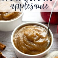 Lightly spiced and loaded with fall flavors, this stovetop applesauce comes together in minutes on the stovetop and is a great use for extra apples.