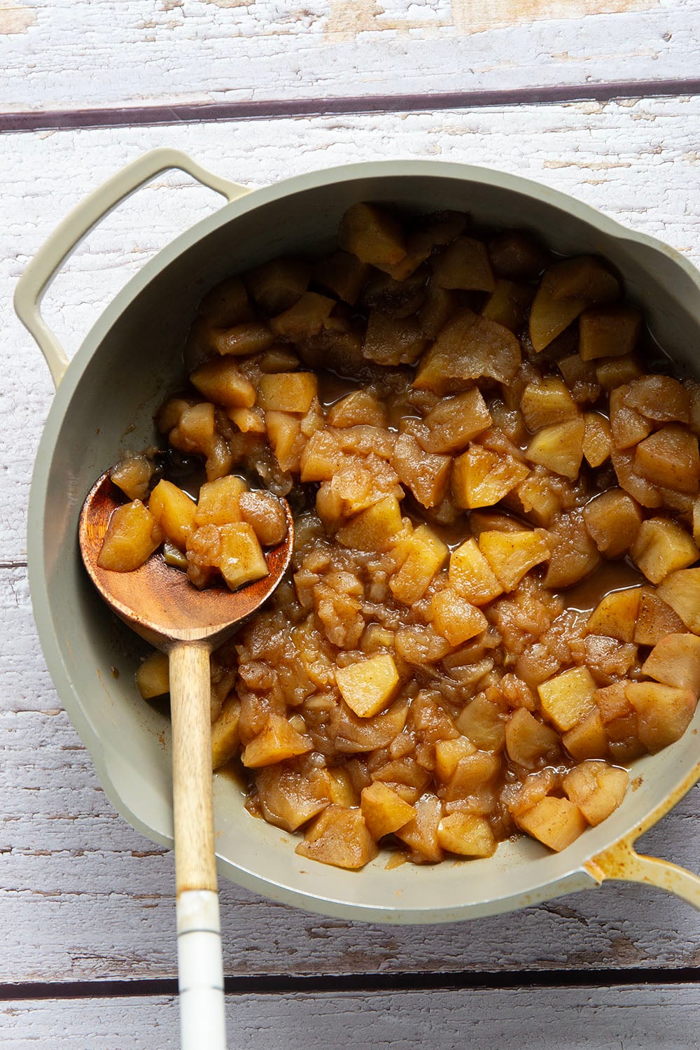 Lightly spiced and loaded with fall flavors, this stovetop applesauce comes together in minutes on the stovetop and is a great use for extra apples.
