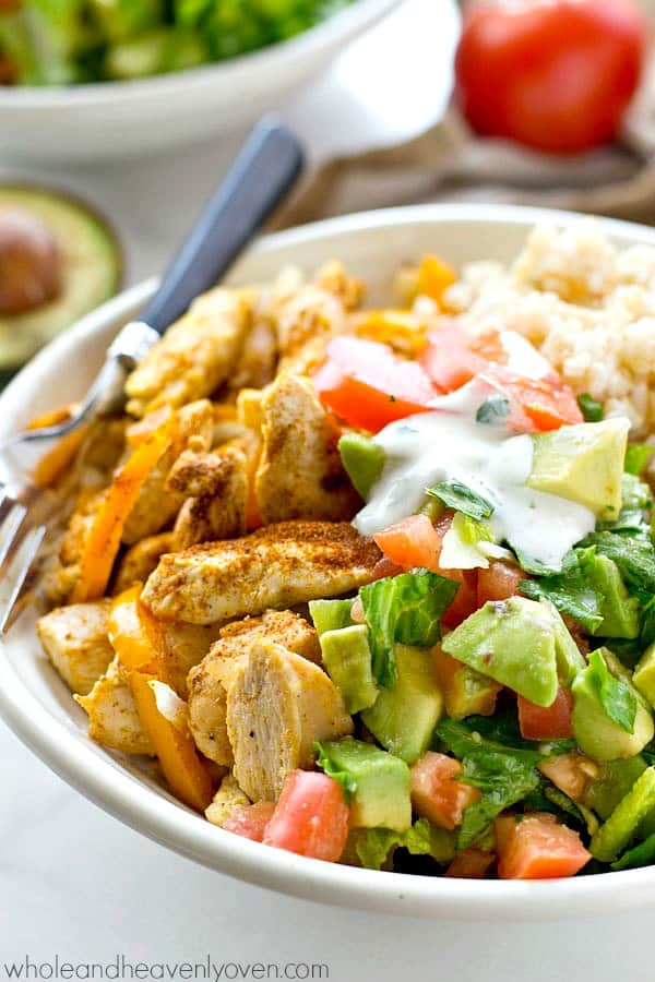 Cajun chicken rice bowl