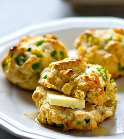 These fluffy buttermilk drop biscuits collide sweet honey with spicy jalapeno pepper and the result is one KILLER biscuit that you will find yourself eating straight outta the oven!