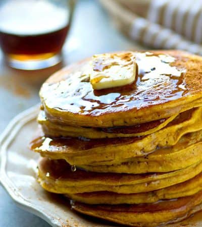 Grab ONE bowl, a handful of ingredients, and you've got everything you'll need to make these fluffy pumpkin chai spice pancakes! Packed with flavorful chai spices and covered in maple syrup!