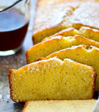 Classic buttery pound cake is transformed into a coffee-lover's dream! This gorgeous espresso pound cake hits the spot with a fresh brew of coffee.