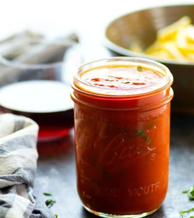 Pasta sauce is a breeze to make at home and SO worth it when you make this deeply flavorful weeknight red wine pasta sauce! Perfect for tossing in your favorite pasta dish plus it freezes and cans beautifully.