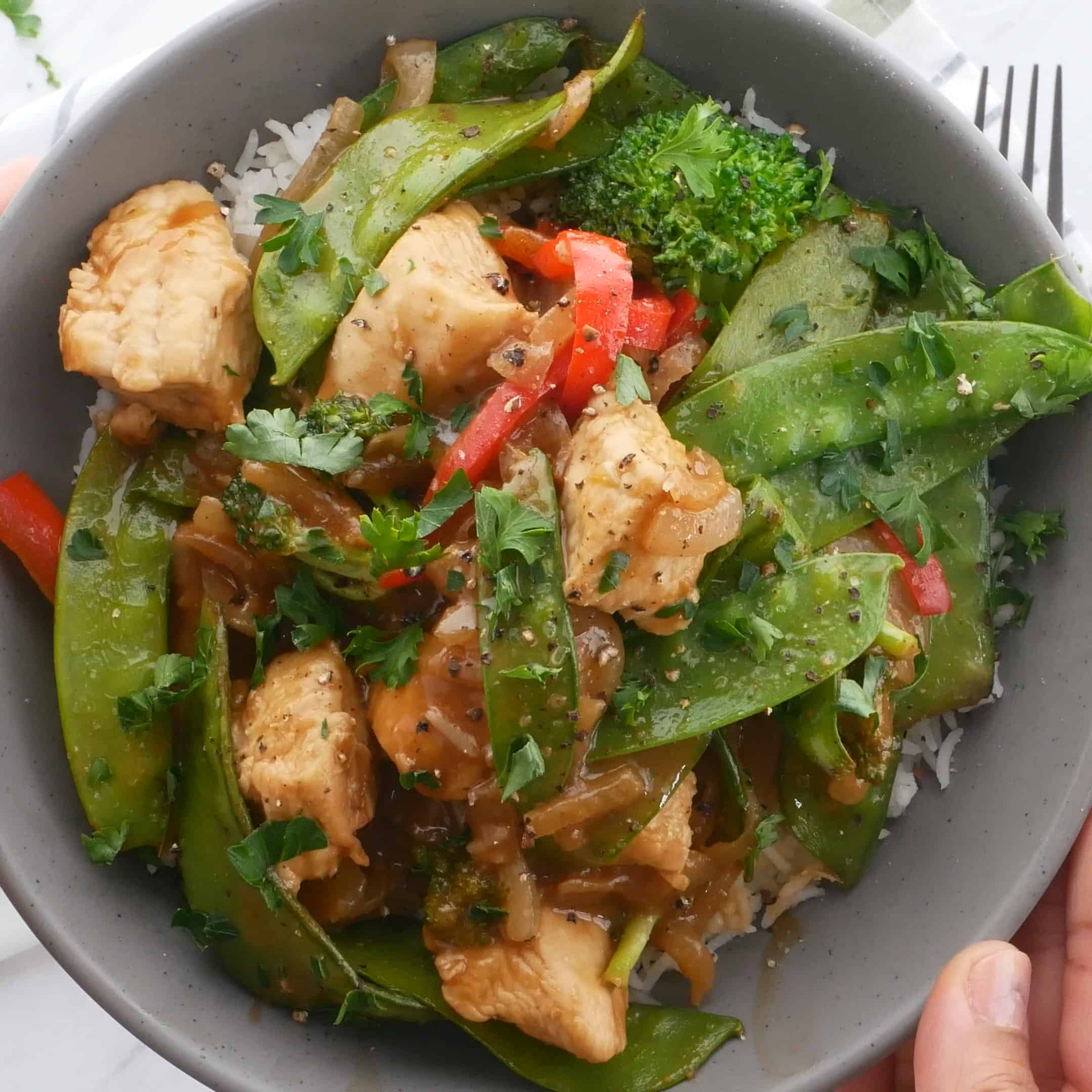 Easy Peanut Satay Chicken Stir Fry Whole and Heavenly Oven