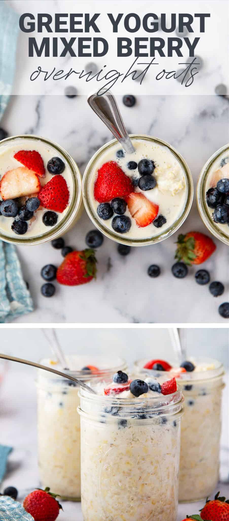 Greek Yogurt Mixed Berry Overnight Oats
