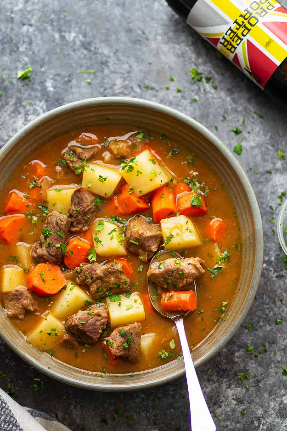 instant pot beef stew with root vegetables