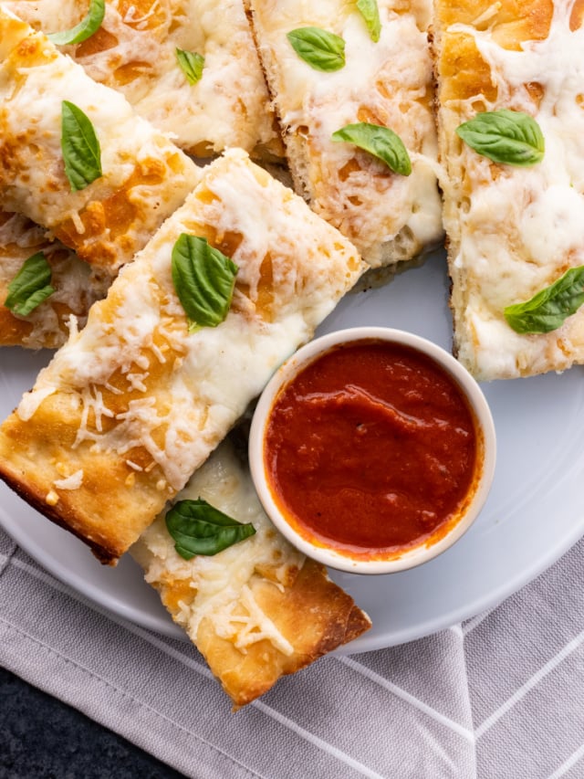 Cheesy Pizza Breadsticks Whole and Heavenly Oven