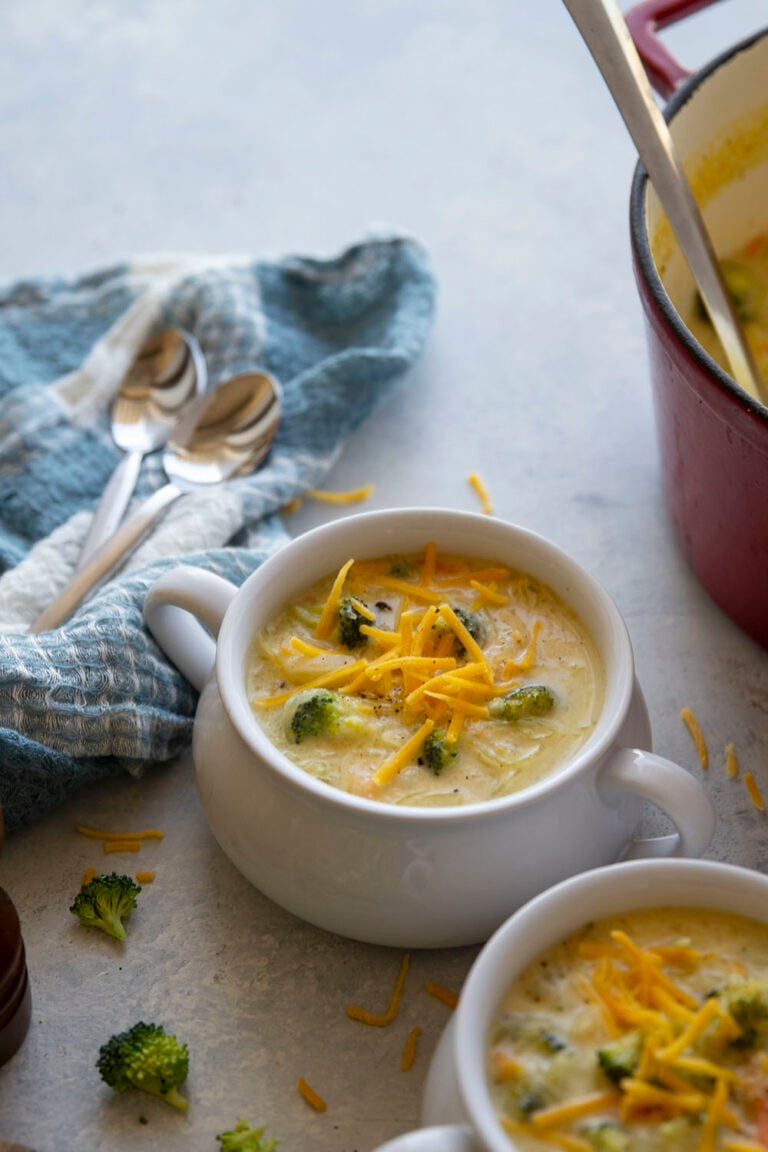 Broccoli Cheddar Spaghetti Squash Soup