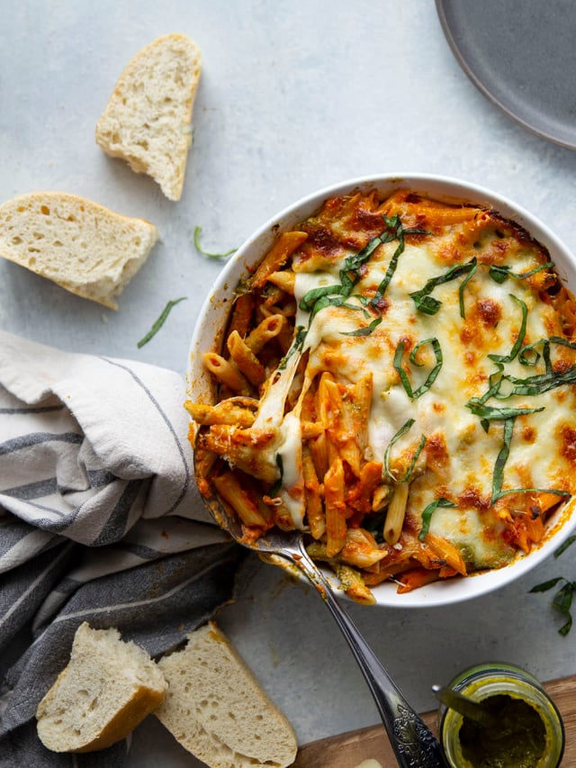 Baked Penne Alla Vodka Whole and Heavenly Oven