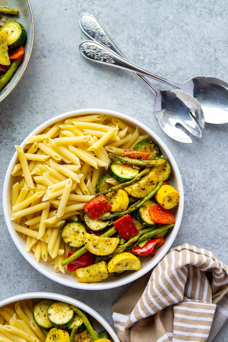 Pesto Grilled Vegetables with Penne