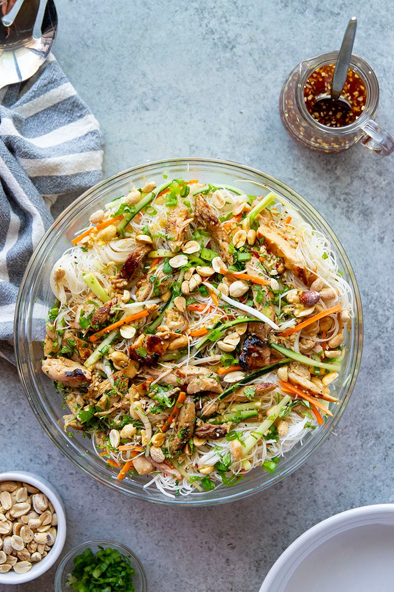 Vietnamese Noodle Salad with Grilled Chicken