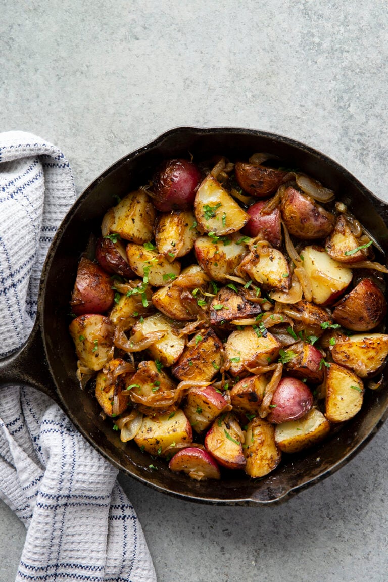 Pan Fried Potatoes with Caramelized Onions