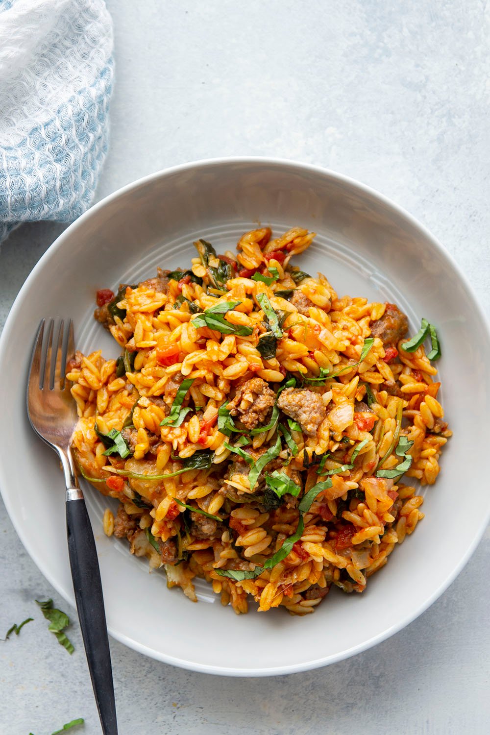 One Pot Italian Sausage Orzo